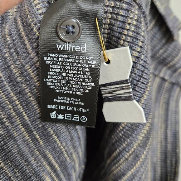 NWOT Aritizia Wilfred Cove Knit Polo Midi Dress S Striped Button-Up Bodycon - Picture 9 of 12